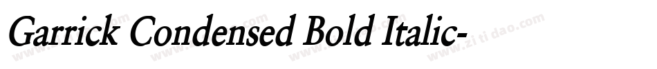 Garrick Condensed Bold Italic字体转换